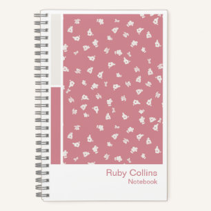 Cuaderno Vertical con Paleta Floral Ditsy