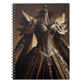 Cuaderno Vestíbulo de Emperatriz Negro y Oro de Steampunk V