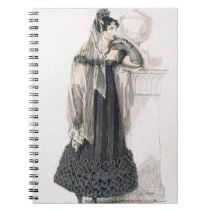 Cuaderno Vestido de luto, placa de moda del representante