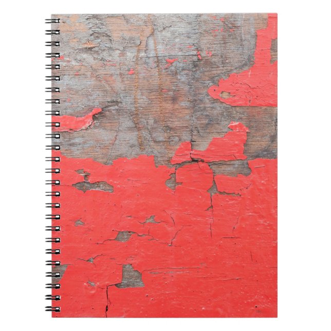 Cuaderno Vestido de madera pintada, antiguo y descascarado (Frente)