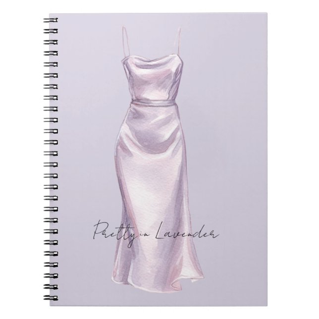 Cuaderno Vestido Morado Lavanda (Frente)