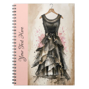 Cuaderno Vestido negro pequeño de fiesta victoriano LBD