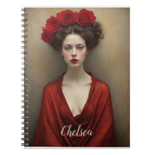Cuaderno Vestido rojo y flores