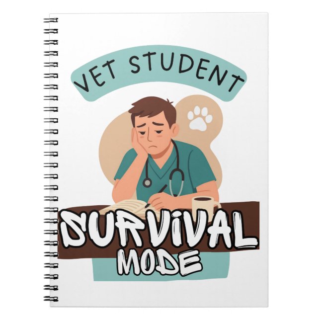 Cuaderno Vet Student Survival Mode – Vet Student Design (Frente)