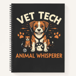 Cuaderno Vet Tech Animal Whisperer Cute Cuppy Stethoscope