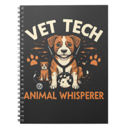Cuaderno Vet Tech Animal Whisperer Cute Cuppy Stethoscope
