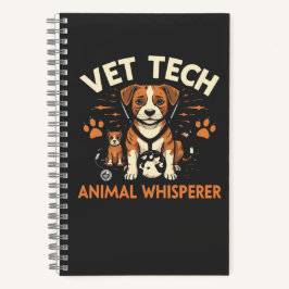 Cuaderno Vet Tech Animal Whisperer Cute Cuppy Stethoscope