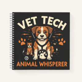 Cuaderno Vet Tech Animal Whisperer Cute Cuppy Stethoscope