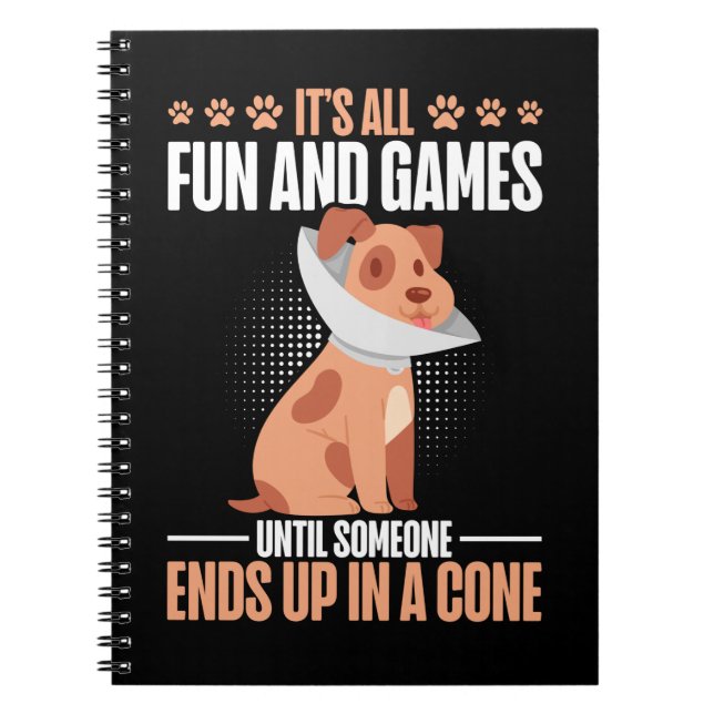 Cuaderno Vet Tech Dog Cone Humor Veterinario (Frente)