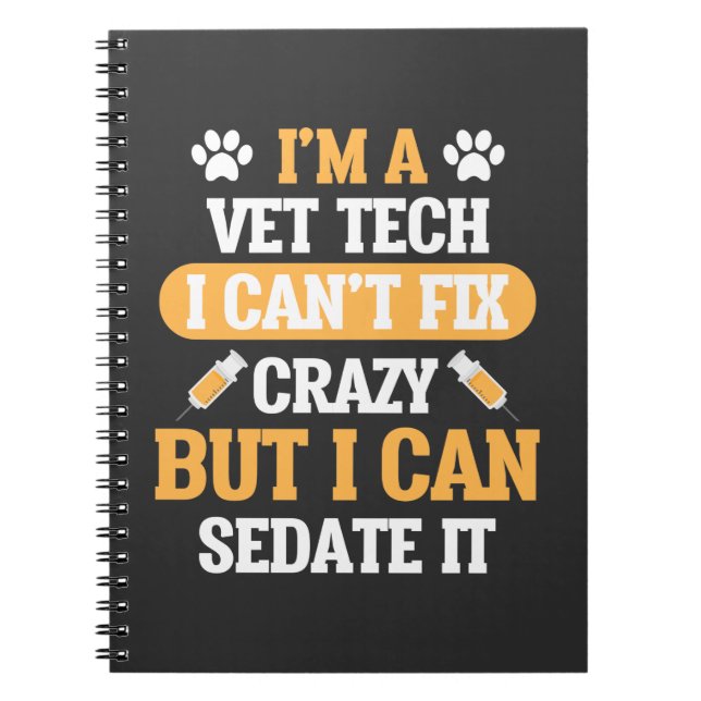 Cuaderno Vet Tech Veterinaria Animal Rescate Veterinario (Frente)
