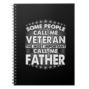 Cuaderno Veterano Padre Orgulloso tributo militar