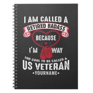 Cuaderno Veterano soldado retirado de Humor de Estados Unid