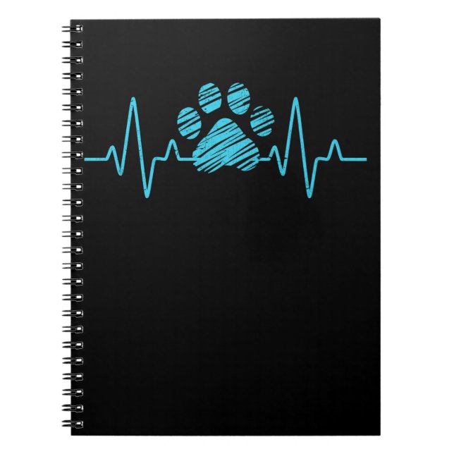 Cuaderno Veterinaria Paw Heartbeat Love Animals Vet Tech (Frente)