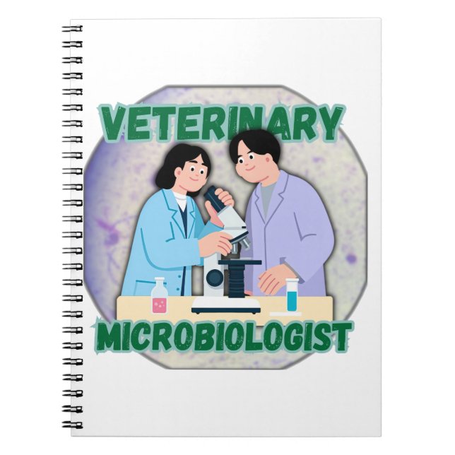 Cuaderno Veterinary Microbiologist – Lab Science Design (Frente)