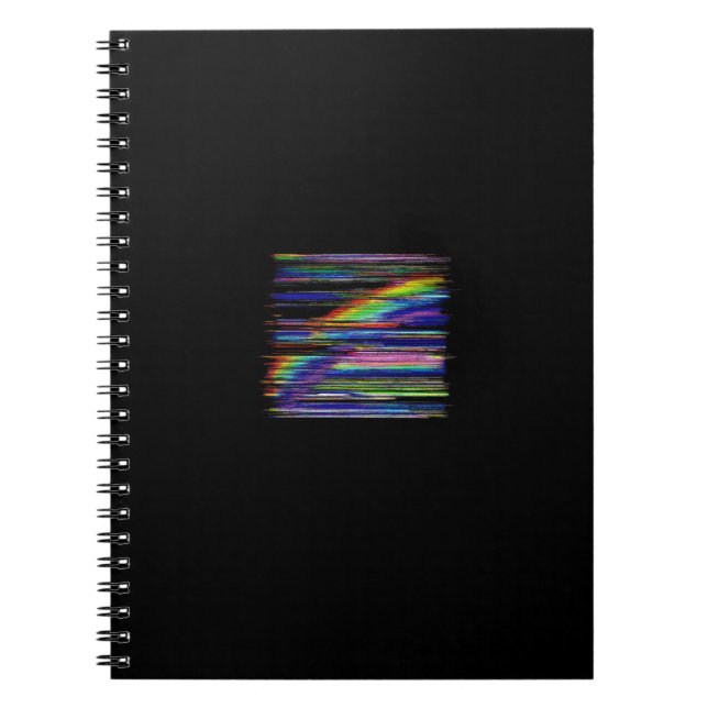 Cuaderno VHS Glitchcore Ventana Arcoíris (Frente)