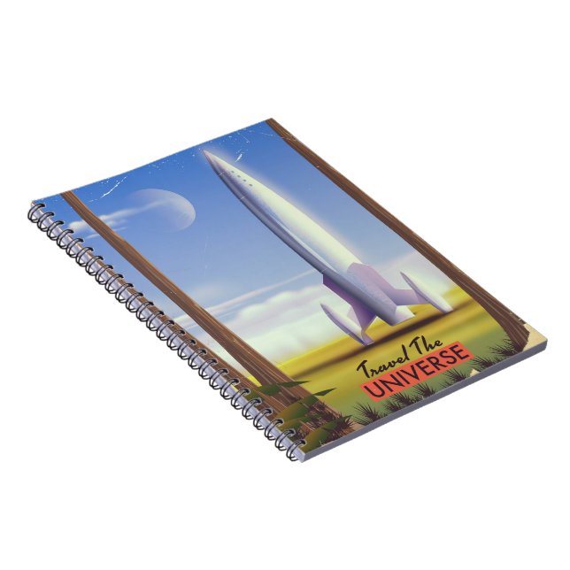 Cuaderno Viaja por el arte espacial retro Universo. (Lado Derecho)
