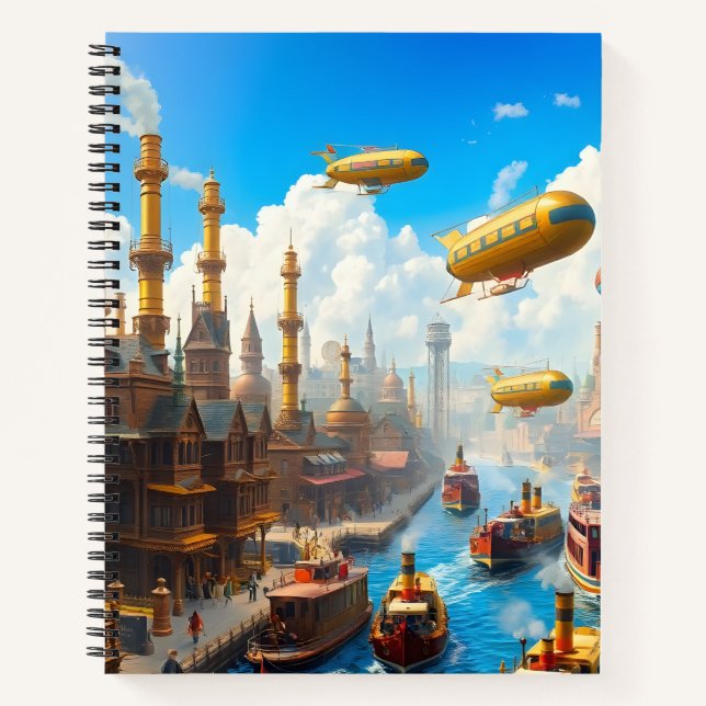Cuaderno Viajando por Steampunk City (Anverso)