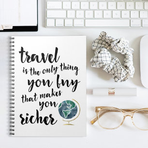 Cuaderno Viajar te hace más rico el bloc de notas de citas