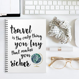 Cuaderno Viajar te hace más rico el bloc de notas de citas