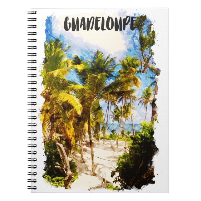 Cuaderno Viaje a isla tropical del Caribe de Guadalupe (Frente)