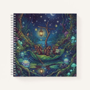 Cuaderno Viaje al Desconocido   Bosque Nocturno Encantado
