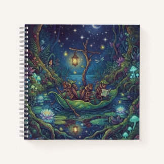 Cuaderno Viaje al Desconocido | Bosque Nocturno Encantado