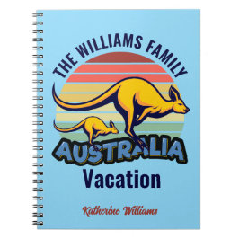 Cuaderno Viaje australiano con Personalizado canguro al ata
