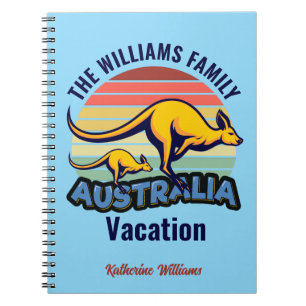 Cuaderno Viaje australiano con Personalizado canguro al ata
