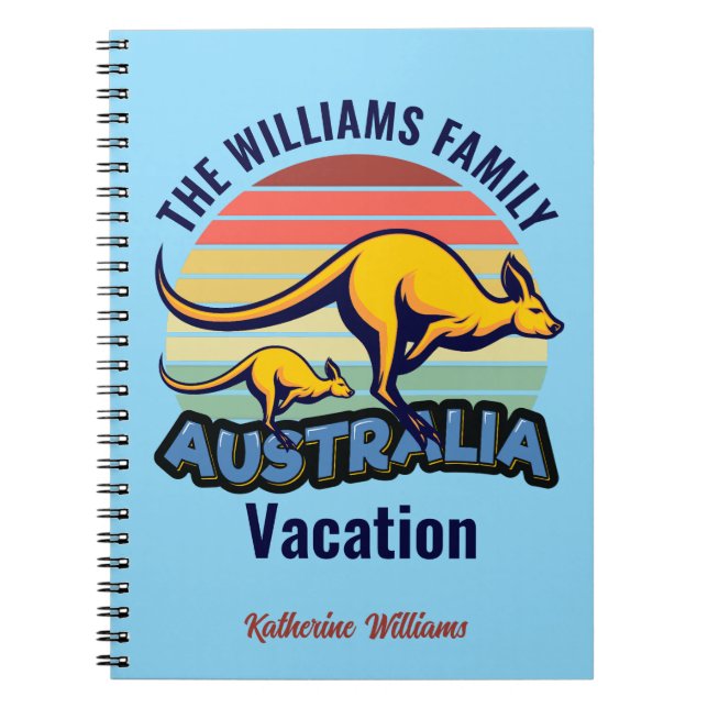 Cuaderno Viaje australiano con Personalizado canguro al ata (Frente)