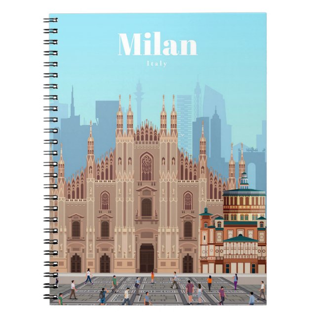 Cuaderno Viaje de arte de viajes a Milán Italia (Frente)