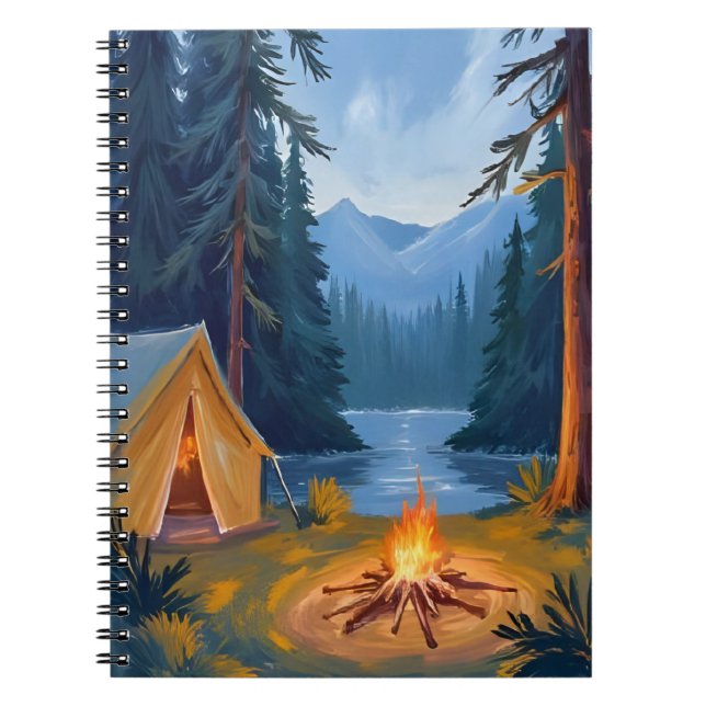 Cuaderno Viaje de Camping Fogueira de Campamento Forestal C (Frente)