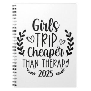 Cuaderno Viaje de chicas más barato que la terapia 2025