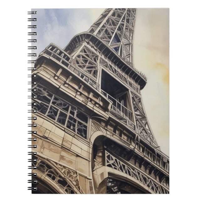Cuaderno Viaje de la Torre Eiffel de París por la Ciudad de (Frente)