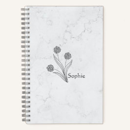 Cuaderno Viaje de personalizable floral 2025