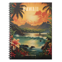 Cuaderno Viaje de playa tropical de Hawái