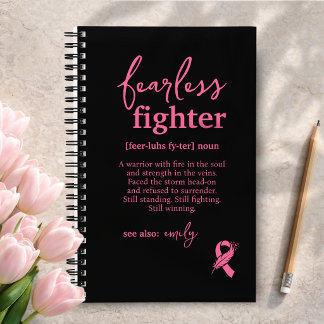 Cuaderno Viaje de Superviviente de Cáncer de Seno Black Jou