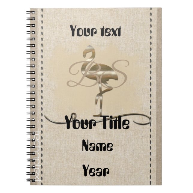 Cuaderno Viaje de vacaciones de oro retro (Frente)