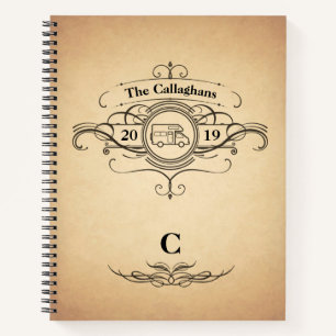 Cuaderno Viaje de Vintage Look RV Motorhome Journal