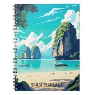 Cuaderno Viaje del Paraíso de Playa de Tailandia en Krabi