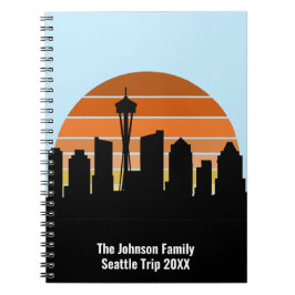 Cuaderno Viaje familiar de Personalizado Sunset Skyline de 