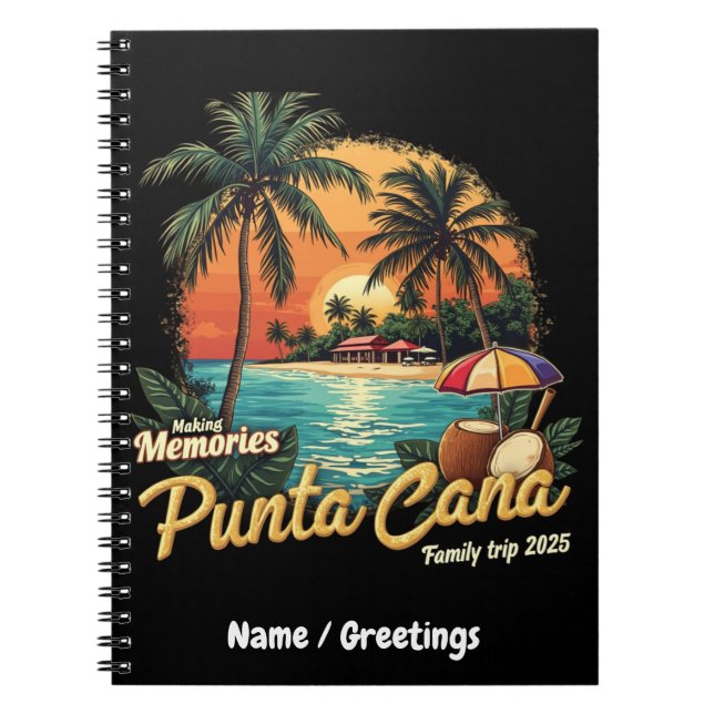 Cuaderno Viaje familiar Making Recuerdos Punta Cana 2025 (Frente)