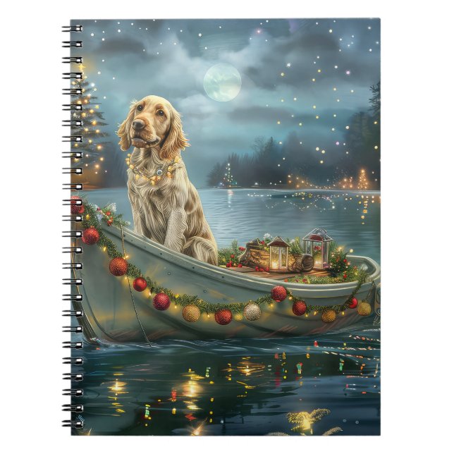 Cuaderno Viaje Festivo de Navidad del Setter Inglés (Frente)