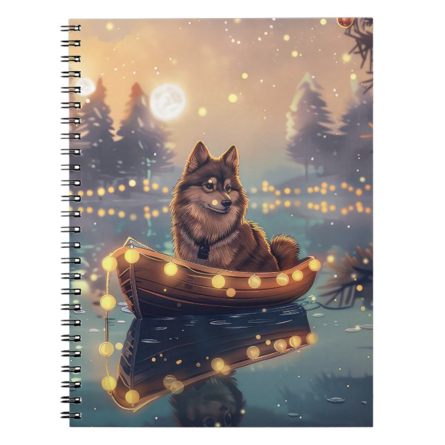 Cuaderno Viaje festivo de Navidades de Lapphund finlandeses (Frente)