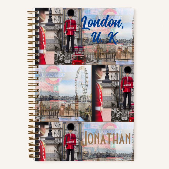 Cuaderno Viaje "London UK" original personalizado (Anverso)