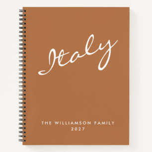 Cuaderno Viaje Personalizado con Letra Terracota Minimalist