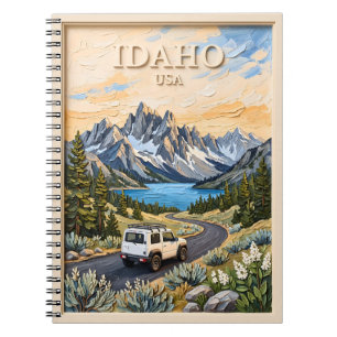 Cuaderno Viaje por carretera en Idaho EEUU Texto Paisaje 3D