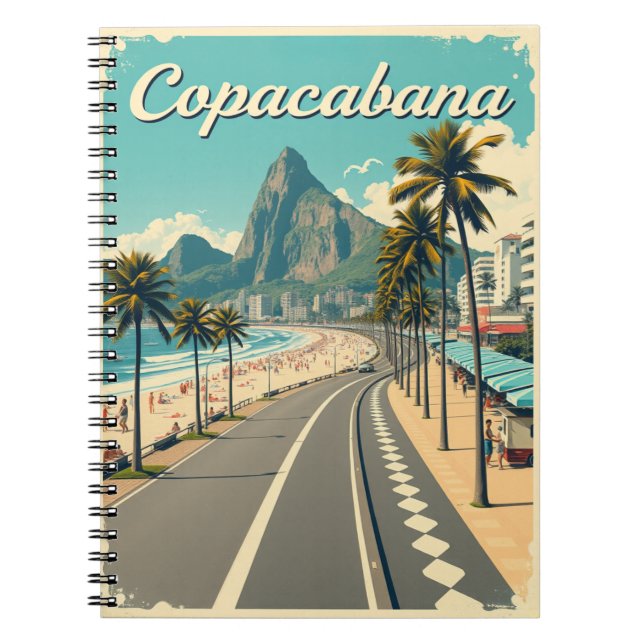 Cuaderno Viaje retro a la playa de Copacabana (Frente)
