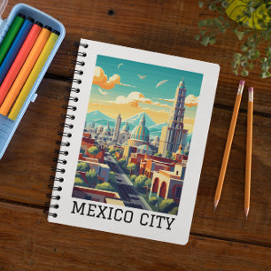Cuaderno Viaje retro vintage clásico de la Ciudad de México