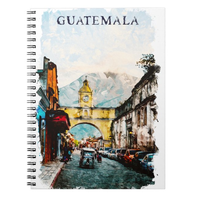 Cuaderno Viaje retro vintage de Guatemala (Frente)