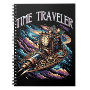 Cuaderno Viajero del Tiempo - Aventura espacial Steampunk